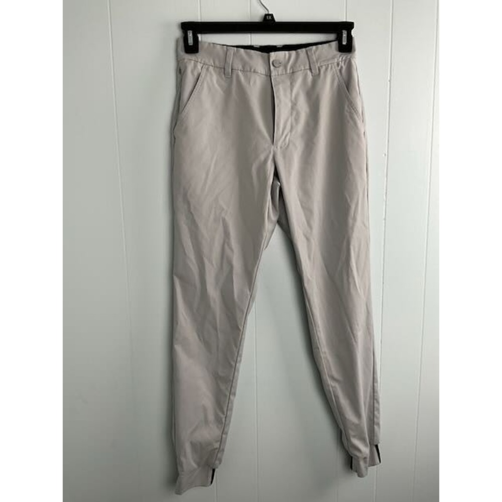 Good Good Golf Mens Performance Jogger Pants Light Gray Slim Fit 28x29